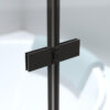 Bathtub shower screen 1200x1400mm B-PR05 Black glass 6mm