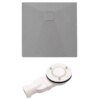 Square shower tray CAIR S 900x900mm GRAY siphon slim 26mm