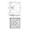 Square shower tray CAIR S 900x900mm BLACK siphon slim 26mm