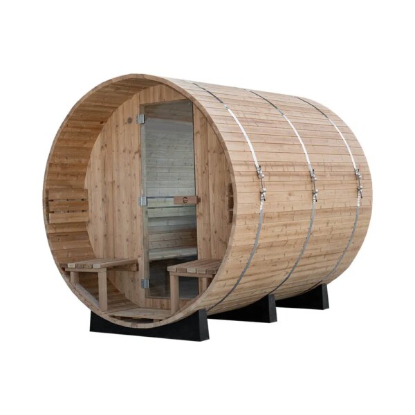 Finnish Sauna Outdoor FRIDA 2130 Garden sauna BARREL 300CM X Ø 210CM