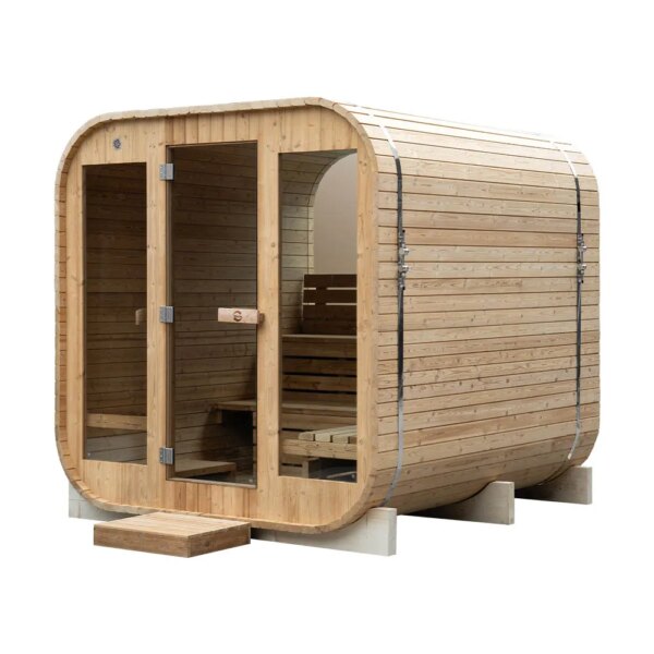 Finnish Sauna Outdoor FRIDA 2130 SQUARE Garden sauna 2100 x 3000 x 2100mm