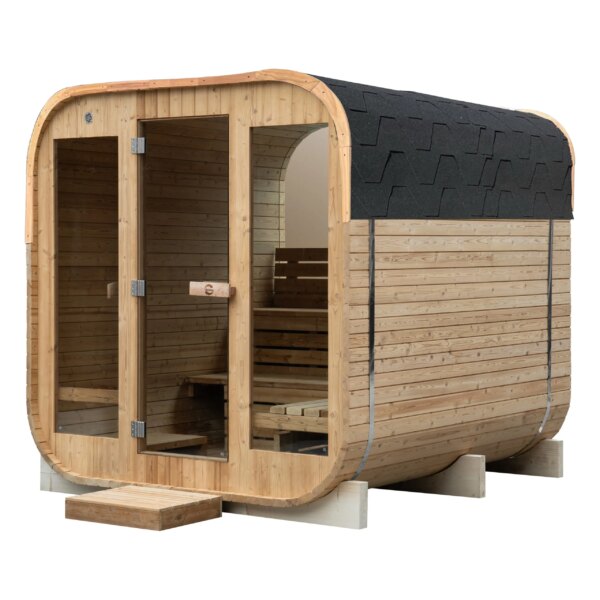 Finnish Sauna Outdoor FRIDA 2130 SQUARE Garden sauna 2100 x 3000 x 2100mm
