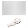 Rectangular shower tray MOIR 1000x900mm WHITE siphon slim 50mm
