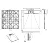 Rectangular shower tray MOIR 1000x900mm WHITE siphon slim 50mm
