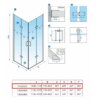 Rectangular shower cabin S-KZ12C Chrome 1100x800mm