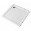 Square shower tray ST02B 900x900mm white siphon slim 50mm