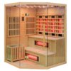 COMBINE INFRARED/FINNISH SAUNA PASADENA WITH 6kW FURNACE 1500x1500MM 2in1