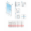 Shower door sliding KZ14D chrome 1250-1300mm glass 6mm
