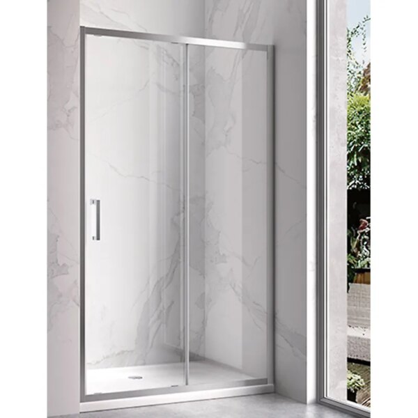 Shower door sliding KZ14D chrome 1250-1300mm glass 6mm
