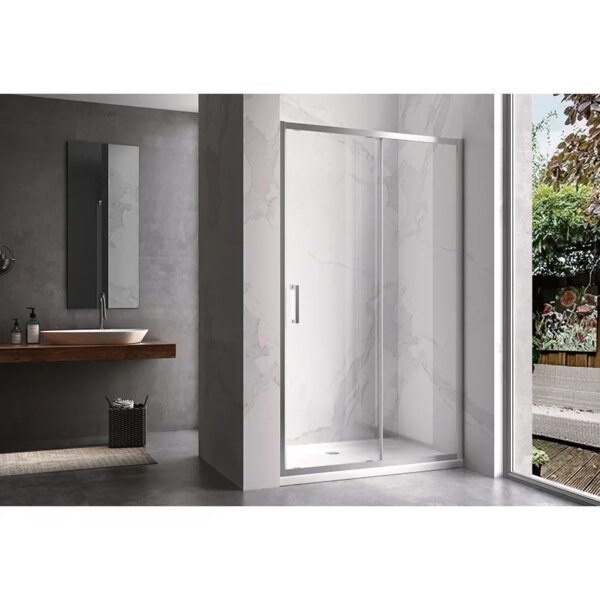 Shower door sliding KZ14D chrome 1250-1300mm glass 6mm