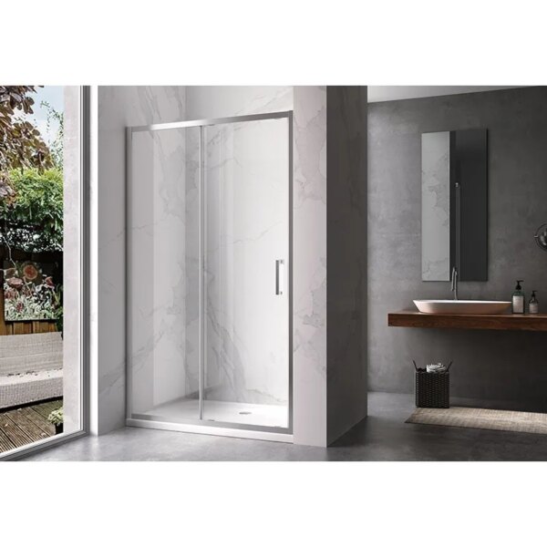 Shower door sliding KZ14D chrome 1250-1300mm glass 6mm