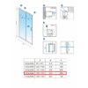 Shower door sliding KZ14D chrome 1250-1300mm glass 6mm