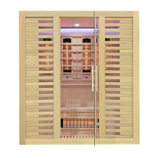 Infrared Sauna BLISSFUL HAVEN XL Quartz WITH SALT STONES XL- Full Spectrum, 1800x1600x2000mm