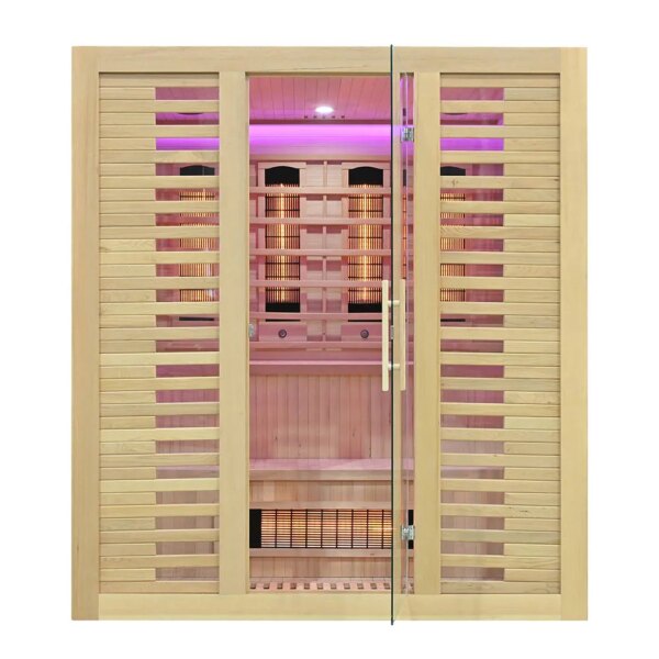 Infrared Sauna BLISSFUL HAVEN XL Quartz WITH SALT STONES XL- Full Spectrum, 1800x1600x2000mm