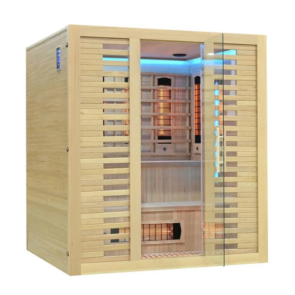 Infrared Sauna BLISSFUL HAVEN XL Quartz WITH SALT STONES XL- Full Spectrum, 1800x1600x2000mm