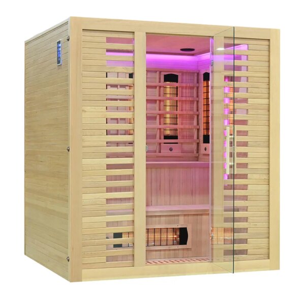 Infrared Sauna BLISSFUL HAVEN XL Quartz WITH SALT STONES XL- Full Spectrum, 1800x1600x2000mm