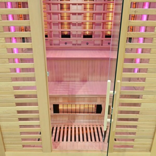 Infrared Sauna BLISSFUL HAVEN XL Quartz WITH SALT STONES XL- Full Spectrum, 1800x1600x2000mm
