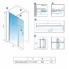 Rectangular shower cabin S-KZ15 Chrome 900x500mm