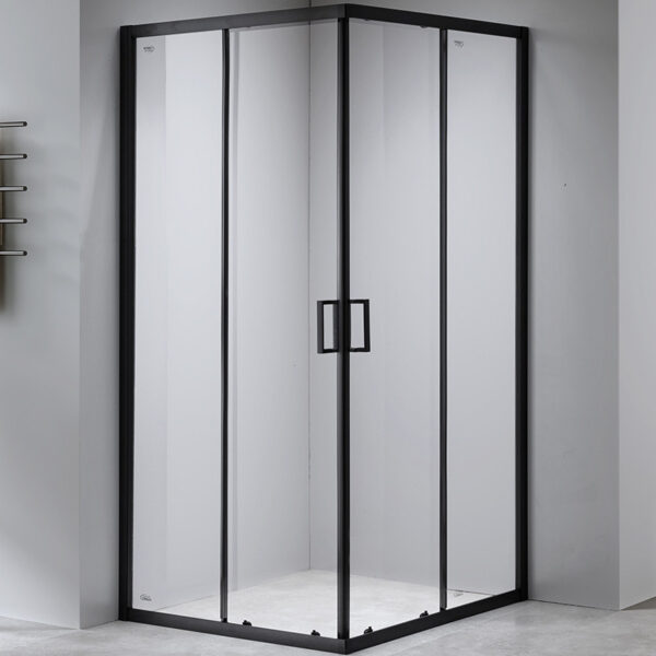 Square shower cabin R-BL30 Black 700x700mm glass 5mm