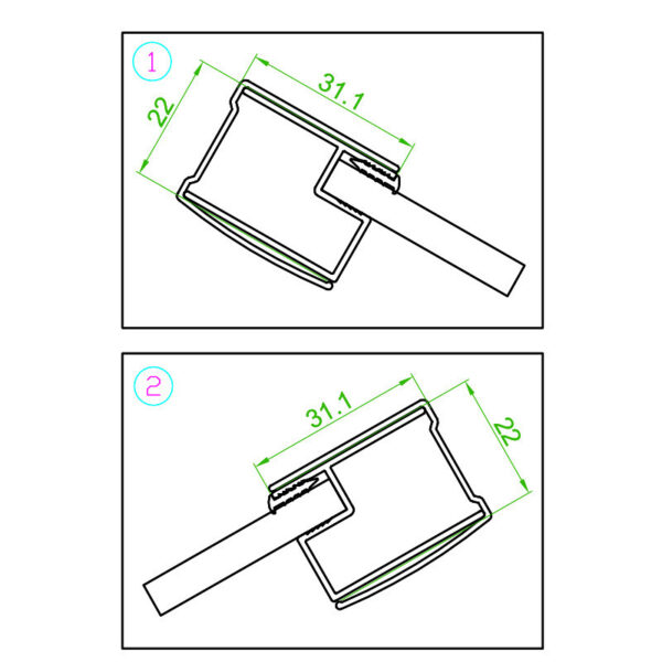 Square shower cabin R-BL30 Black 700x700mm glass 5mm