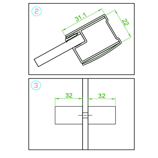 Square shower cabin R-BL30 Black 700x700mm glass 5mm