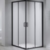 Square shower cabin R-BL30C Black 1000x1000mm glass 5mm