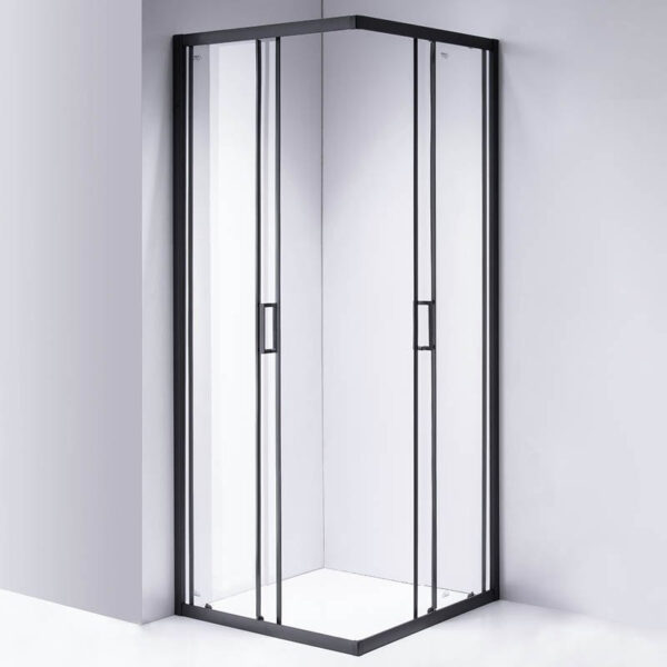 Square shower cabin R-BL30C Black 1000x1000mm glass 5mm