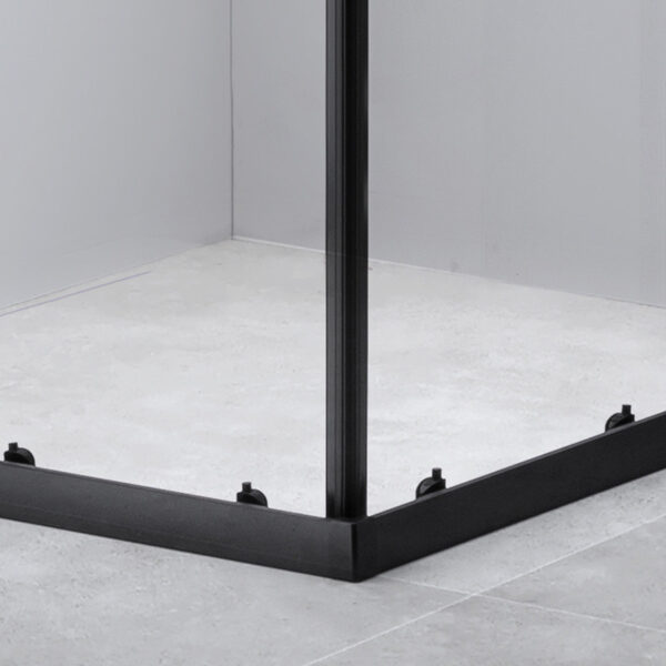 Square shower cabin R-BL30C Black 1000x1000mm glass 5mm