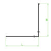Square shower cabin R-BL30C Black 1000x1000mm glass 5mm