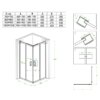 Square shower cabin R-BL30C Black 1000x1000mm glass 5mm