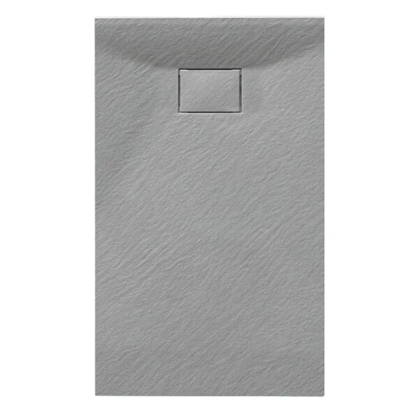 RECTANGULAR STONE SHOWER TRAY SLIM JUKO GREY 130x80 CM