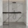 RECTANGULAR STONE SHOWER TRAY SLIM JUKO GREY 130x80 CM