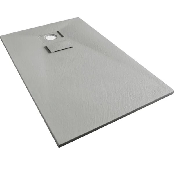 RECTANGULAR STONE SHOWER TRAY SLIM JUKO GREY 130x80 CM