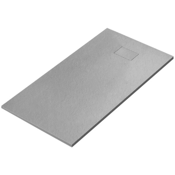 RECTANGULAR STONE SHOWER TRAY SLIM JUKO GREY 130x80 CM