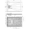 RECTANGULAR STONE SHOWER TRAY SLIM JUKO GREY 130x80 CM