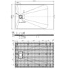 RECTANGULAR STONE SHOWER TRAY SLIM CAIR R WHITE 140x90 CM
