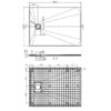 RECTANGULAR STONE SHOWER TRAY SLIM RIKO WHITE 120x90 CM