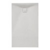 RECTANGULAR STONE SHOWER TRAY SLIM RIKO WHITE 120x80 CM