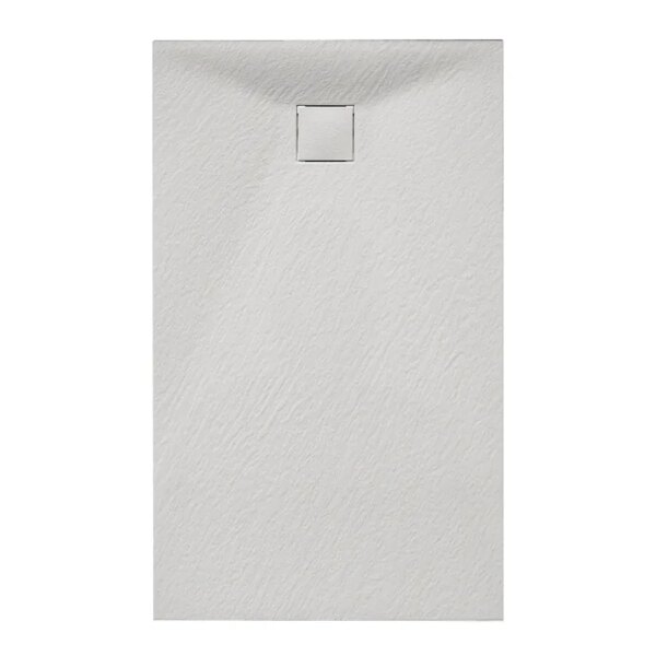 RECTANGULAR STONE SHOWER TRAY SLIM RIKO WHITE 120x80 CM