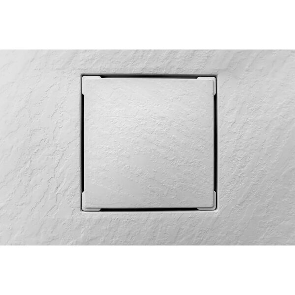 RECTANGULAR STONE SHOWER TRAY SLIM RIKO WHITE 120x80 CM