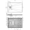 RECTANGULAR STONE SHOWER TRAY SLIM RIKO WHITE 120x80 CM