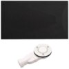 RECTANGULAR STONE SHOWER TRAY SLIM RIKO BLACK 130x80 CM