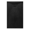 RECTANGULAR STONE SHOWER TRAY SLIM CAIR R BLACK 900x700 MM