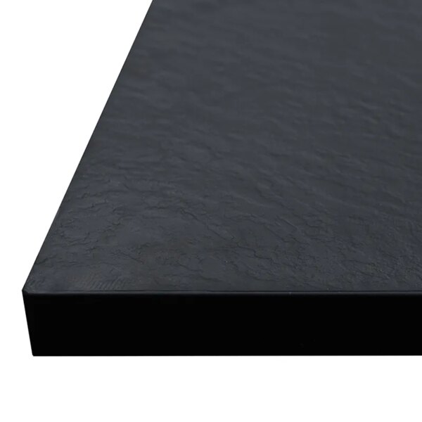 RECTANGULAR STONE SHOWER TRAY SLIM CAIR R BLACK 900x700 MM