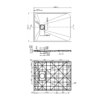 RECTANGULAR STONE SHOWER TRAY SLIM CAIR R BLACK 900x700 MM