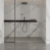 RECTANGULAR STONE SHOWER TRAY SLIM CAIR R GREY 900x700 MM