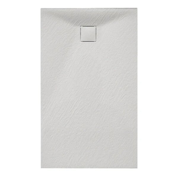 RECTANGULAR STONE SHOWER TRAY SLIM RIKO WHITE 150x80 CM