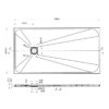 RECTANGULAR STONE SHOWER TRAY SLIM RIKO WHITE 150x80 CM