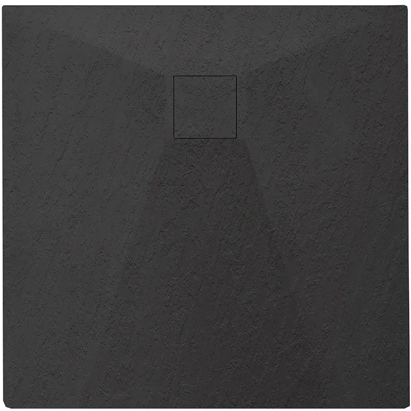 SQUARE SHOWER CABIN WITH SHOWER TRAY BS08B/RIKO BLACK/BLACK 90x90 CM