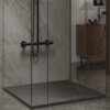 Rectangular shower tray CAIR R 1200x800mm BLACK siphon slim 26mm